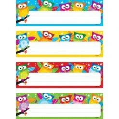 TREND Owl-Stars! Desk Toppers Name Plates Variety Pack, 32 Per Pack, 6 Packs