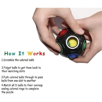 Brand Partners Group Rubiks Cube Rainbow Ball Color Matching Puzzle 5 Brand Partners Group Rubiks Cube Rainbow Ball Color Matching Puzzle - Image 3