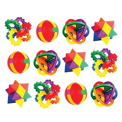 Neliblu Fun Puzzle Balls Treasure Box Prizes For Classroom, Multicolored 12-Pack 3 Neliblu Fun Puzzle Balls Treasure Box Prizes For Classroom, Multicolored 12-Pack