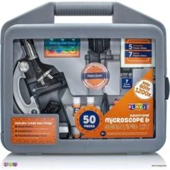 50PCs Microscope Kit Set In Carrying Box For Kids Educational Science Lab With 120X - 1200X Microscope Slides Specimens -Play22usa -Toy Store GUEST fb3fd55a 7470 4e14 bcb0 f97e78e83023