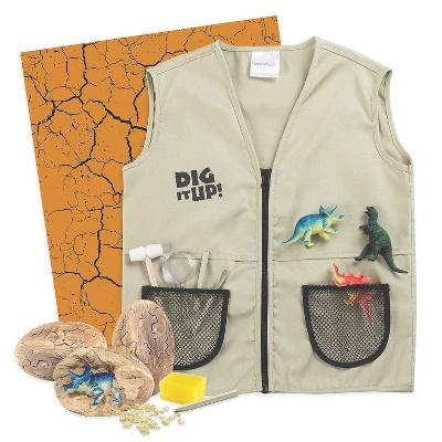 MindWare Dig It Up! 3 Large Dinosaur Excavation Digs Kit With Explorer Vest & Accessories 3 MindWare Dig It Up! 3 Large Dinosaur Excavation Digs Kit With Explorer Vest & Accessories