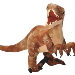 Wild Republic Dinosauria Ii Velociraptor Stuffed Animal, 17 Inches